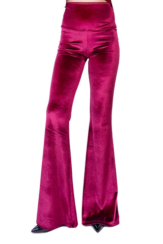 Skyfall Pantalone in Velluto Bordeaux