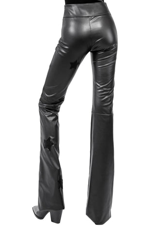 Nova pantalone in ecopelle con Stelle