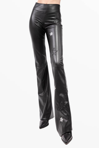 Mira Hose aus Kunstleder mit Sternen