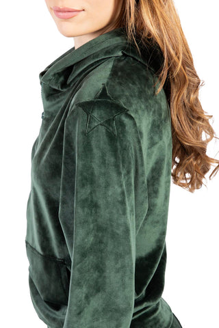 Sunday Dark Green Soft-Touch Velour Tracksuit