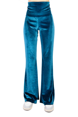 Andromeda Teal Blue Velvet Tracksuit