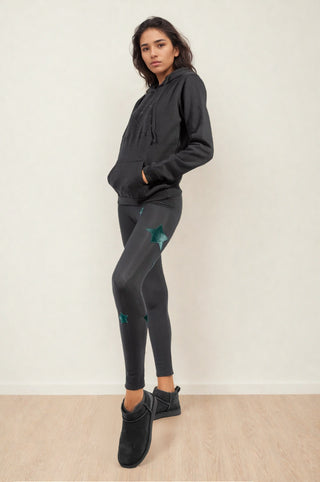 Vega Leggings in Lycra Felpata Vari Colori