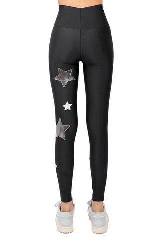 Venere Leggings Stelle Argento e Bianche con Baschina