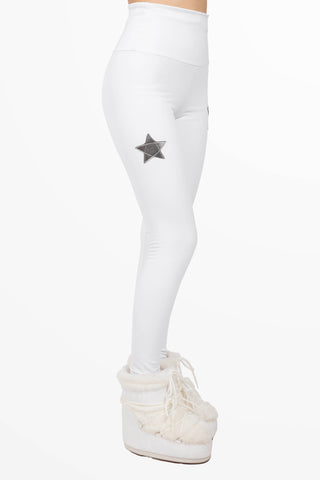 Cortina Winter Leggings vita Alta Bianco