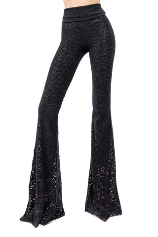 Transparence Pantalone due strati in Pizzo di Velluto