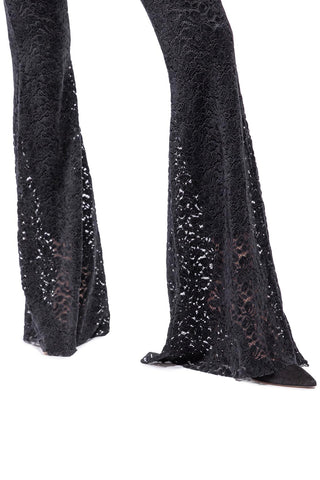 Transparence Pantalone due strati in Pizzo di Velluto