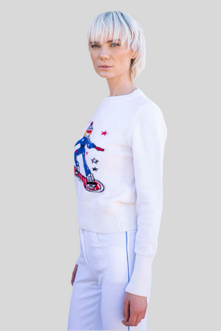 Verbier morbido Maglione Bianco