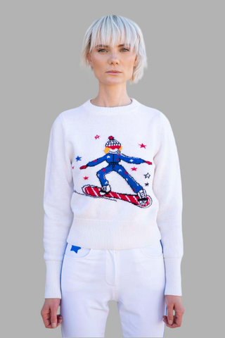 Verbier morbido Maglione Bianco