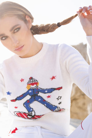 Verbier morbido Maglione Bianco