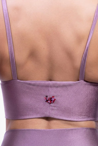 Amoureuse Bra Lavanda Antica con cuori in cristalli applicati